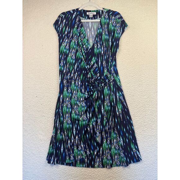 Tommy Bahama Clara Expedition Cuff Sleeve Faux-Wrap Dress Career Size Large - Picture 1 of 8